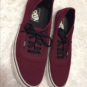 Maroon authentic vans